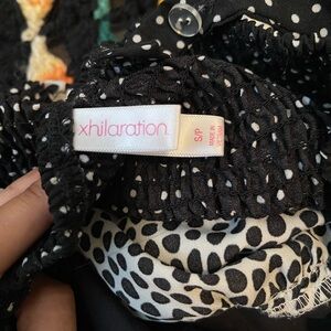 Xhilaration Black and White Polka Dot Blouse